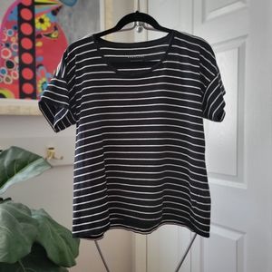 Everlane Cotton Box-Cut Tee - Stripes